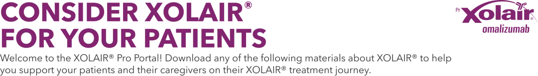 Consider XOLAIR® for your patients